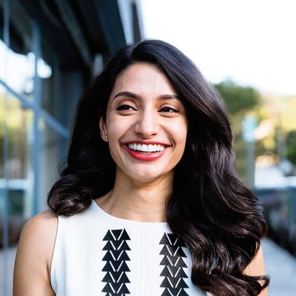 Girl showing her healthy smile in dundas