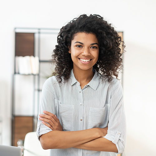 girl happy with her invisalign treatment